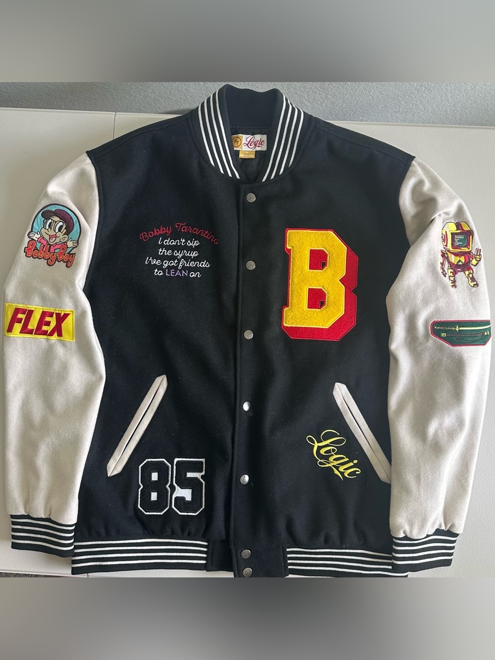 Logic Bobby Tarantino Letterman Jacket Size XL